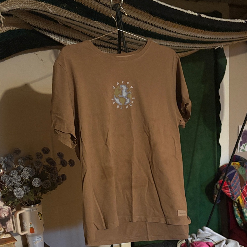 Life Is Good Brown Short Sleeve Tee